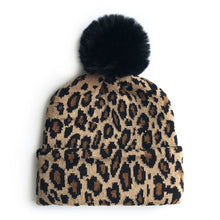 Load image into Gallery viewer, Matching Leopard Print Mommy and Me Winter Hats (sold separately)