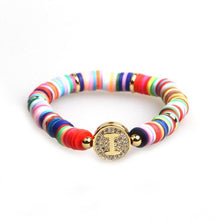 Load image into Gallery viewer, Boho Letter Rainbow Charm Bracelet