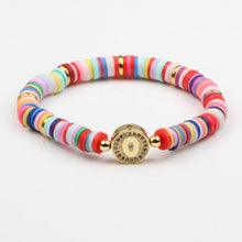 Load image into Gallery viewer, Boho Letter Rainbow Charm Bracelet