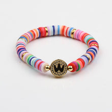 Load image into Gallery viewer, Boho Letter Rainbow Charm Bracelet