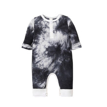 Load image into Gallery viewer, Tie-Dye Ribbed Button Romper