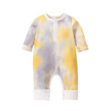 Load image into Gallery viewer, Tie-Dye Ribbed Button Romper