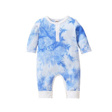 Load image into Gallery viewer, Tie-Dye Ribbed Button Romper