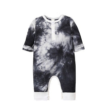 Load image into Gallery viewer, Tie-Dye Ribbed Button Romper
