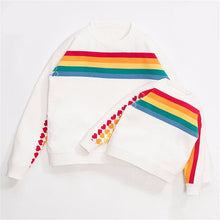 Load image into Gallery viewer, Matching Mama &amp; Mini Rainbow Knit Sweaters
